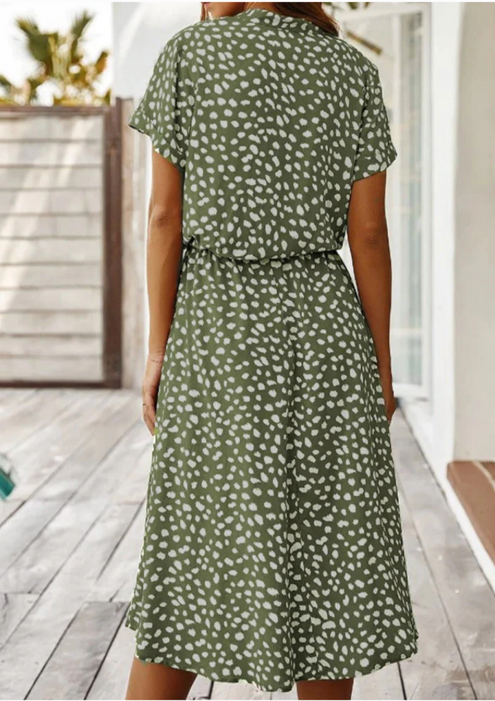 Sienna Spotted Print Midi Dress
