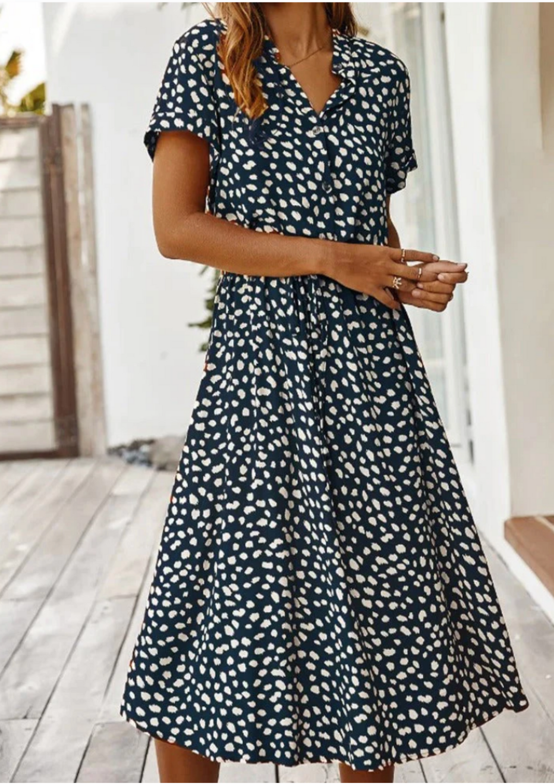 Sienna Spotted Print Midi Dress