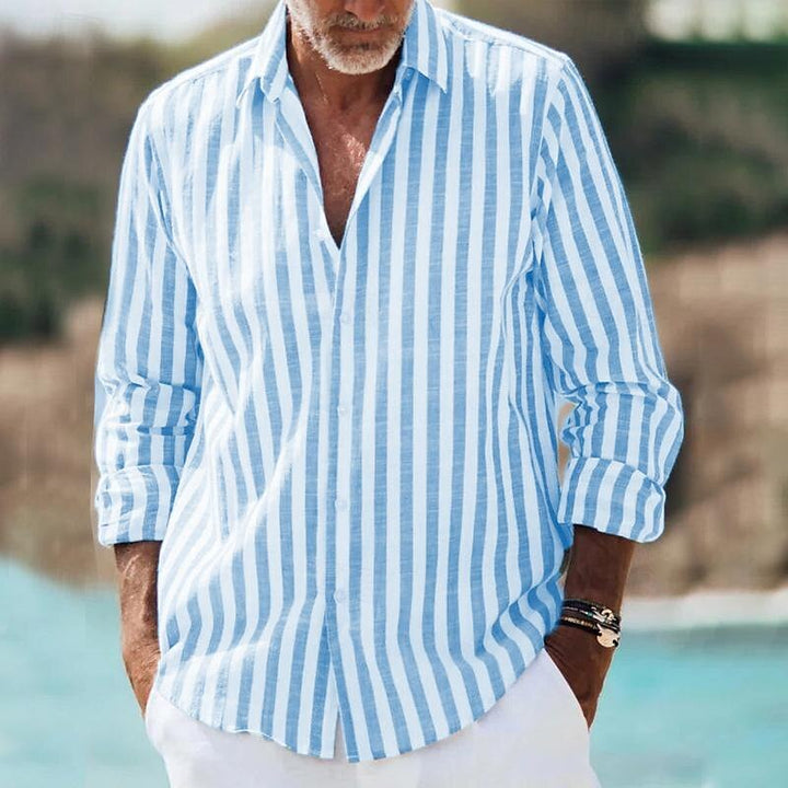 Santino Striped Casual Long Sleeve Shirt