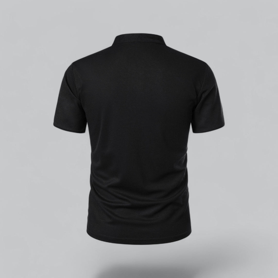 Matteo Tailored Collarless Polo Shirt