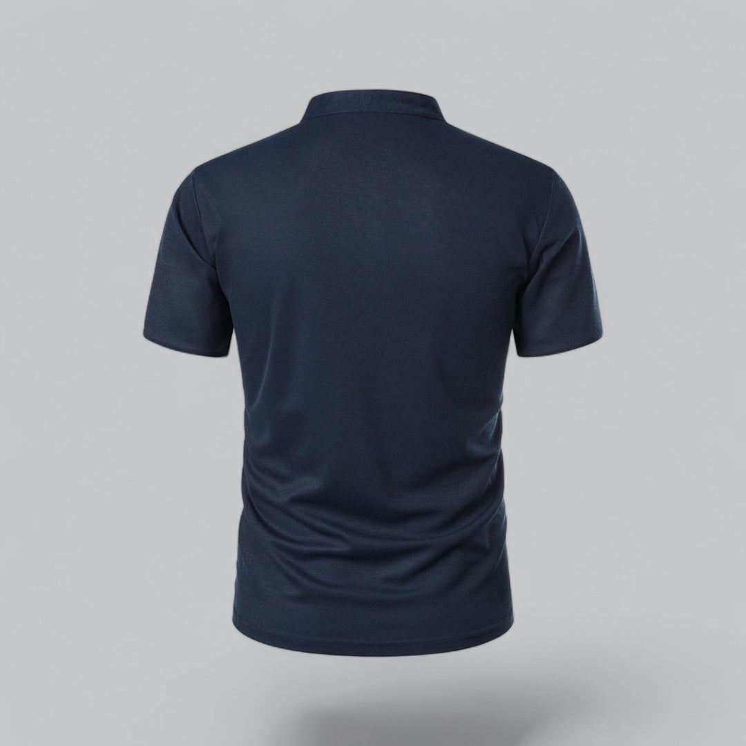 Matteo Tailored Collarless Polo Shirt