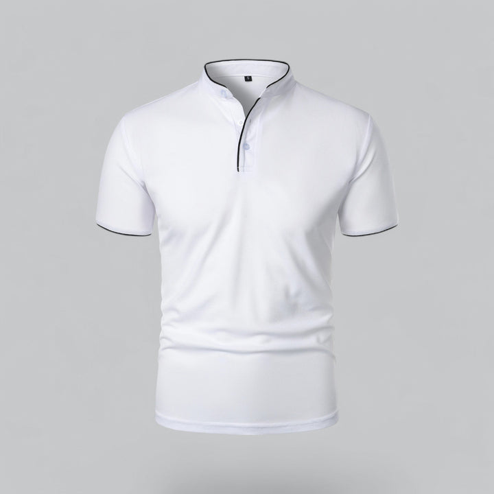 Matteo Tailored Collarless Polo Shirt