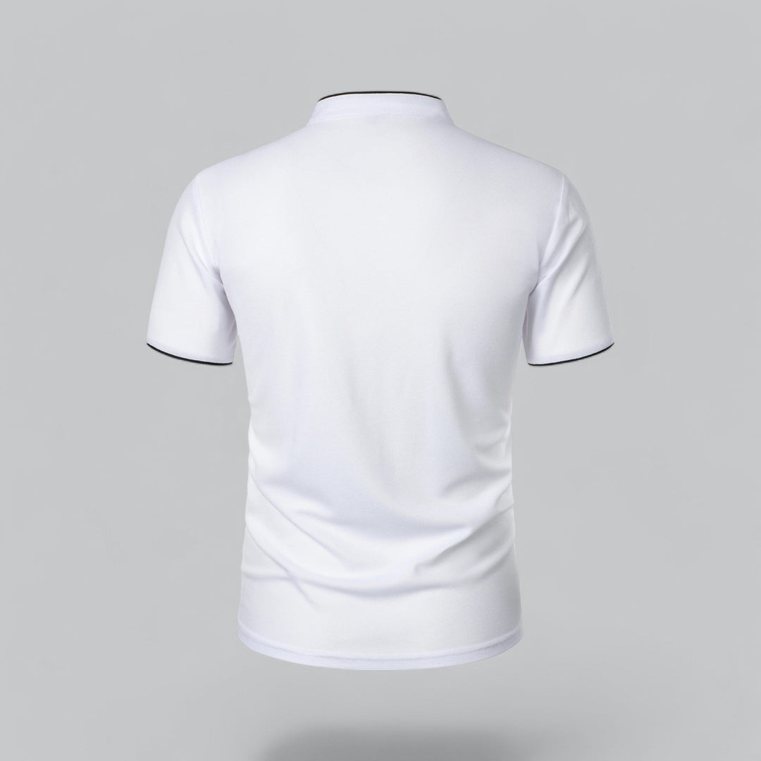 Matteo Tailored Collarless Polo Shirt