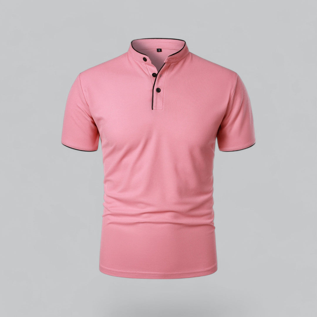Matteo Tailored Collarless Polo Shirt
