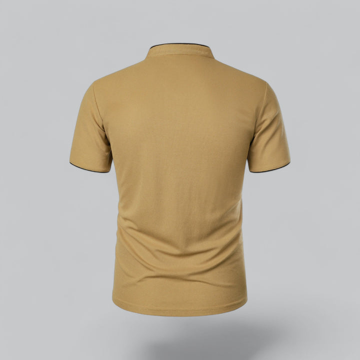 Matteo Tailored Collarless Polo Shirt