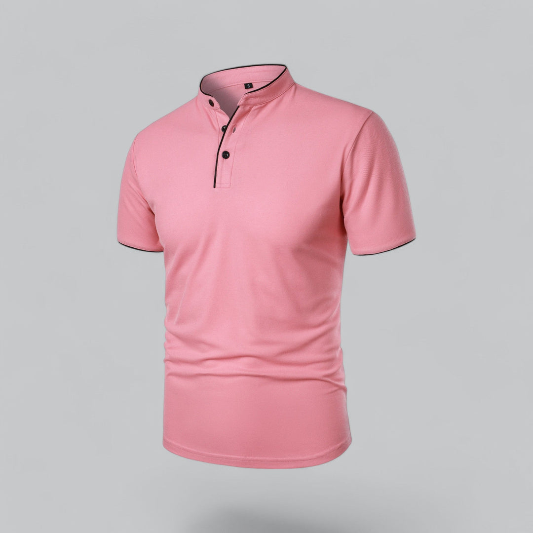 Matteo Tailored Collarless Polo Shirt
