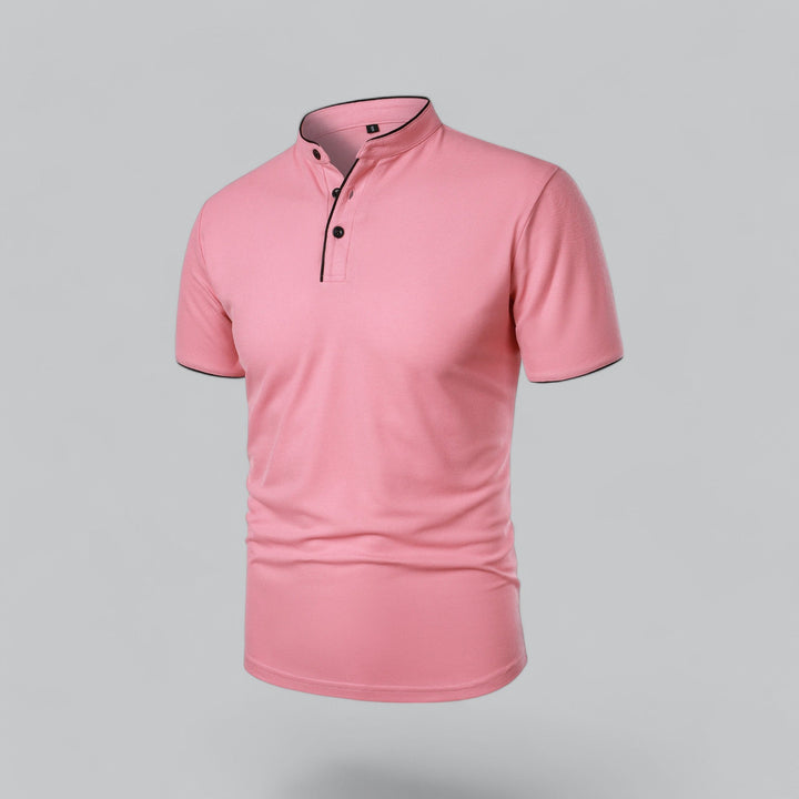 Matteo Tailored Collarless Polo Shirt