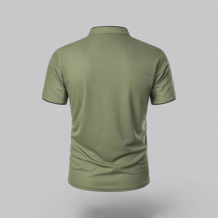 Matteo Tailored Collarless Polo Shirt