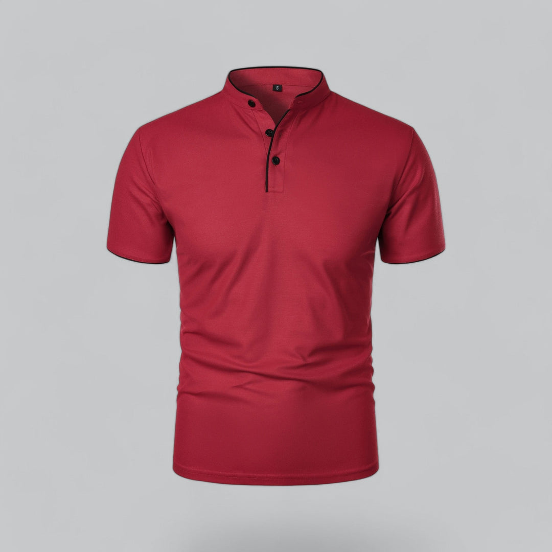 Matteo Tailored Collarless Polo Shirt