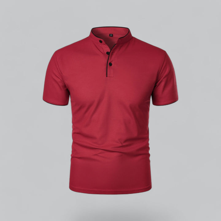 Matteo Tailored Collarless Polo Shirt
