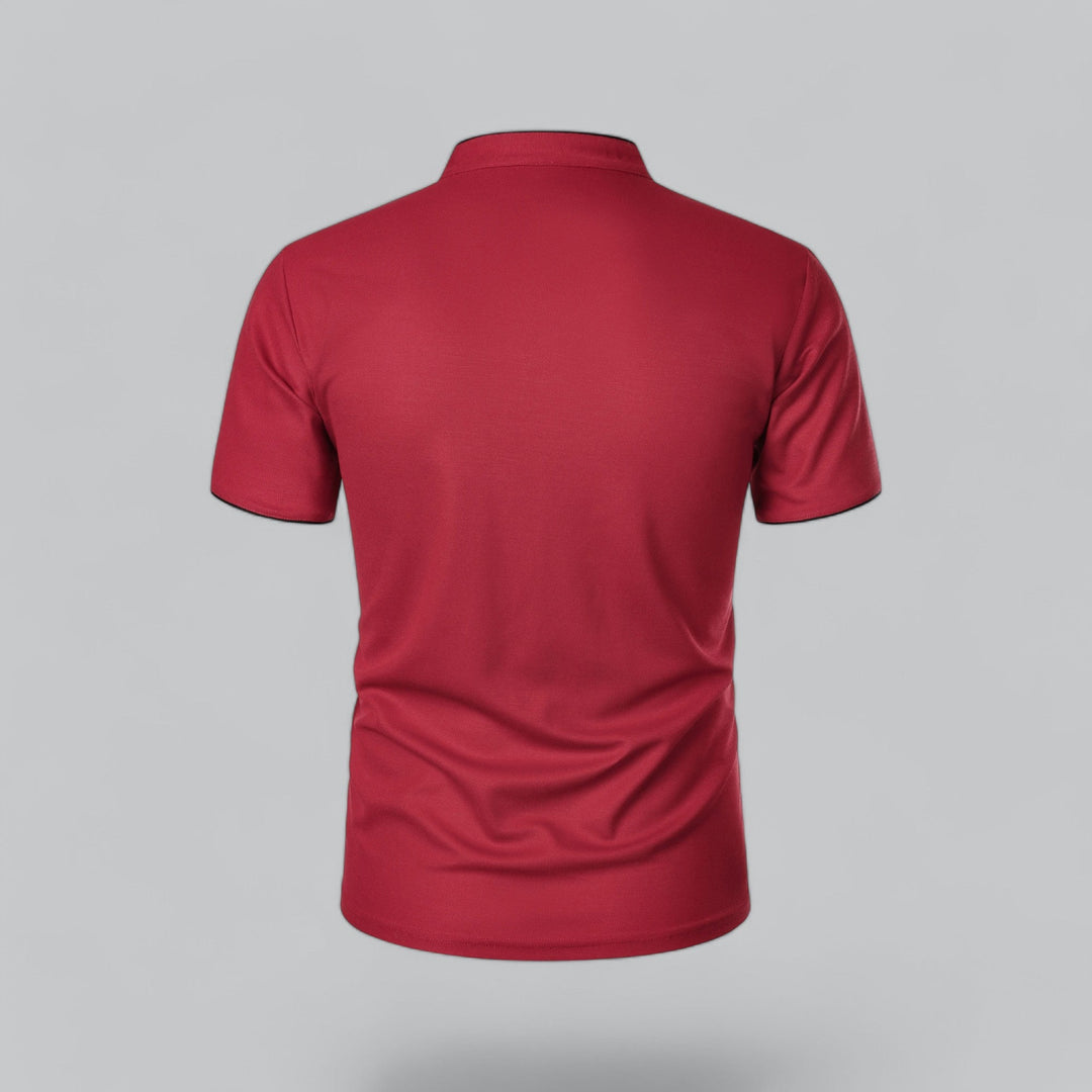 Matteo Tailored Collarless Polo Shirt