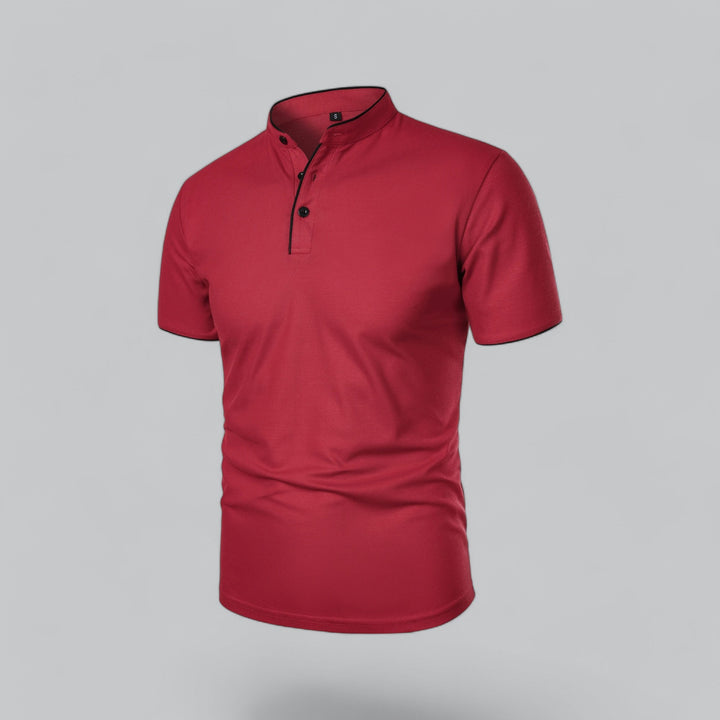 Matteo Tailored Collarless Polo Shirt