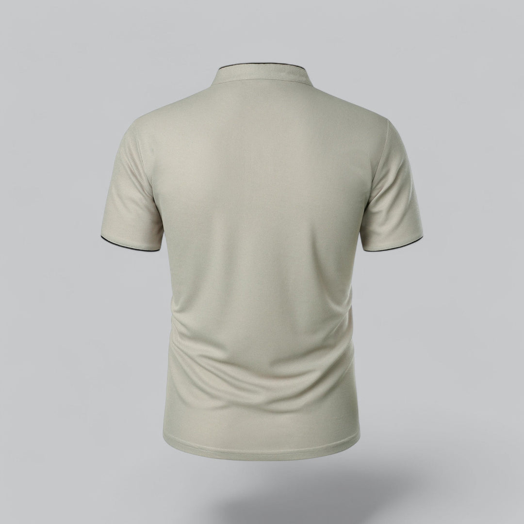 Matteo Tailored Collarless Polo Shirt