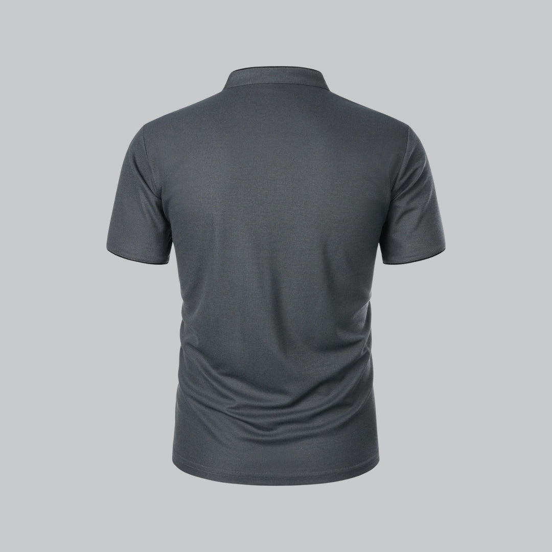 Matteo Tailored Collarless Polo Shirt