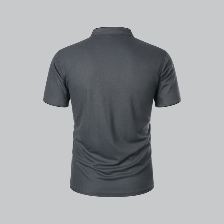 Matteo Tailored Collarless Polo Shirt