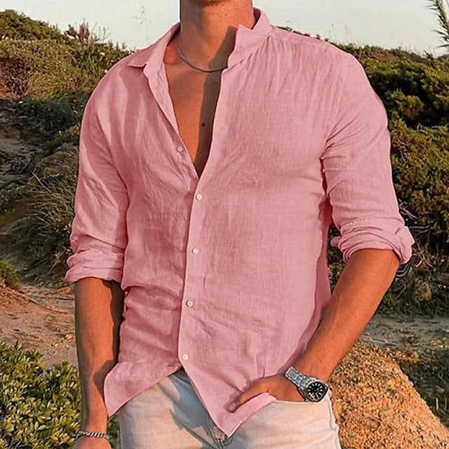 Alvaro Linen Blend Long Sleeve Shirt