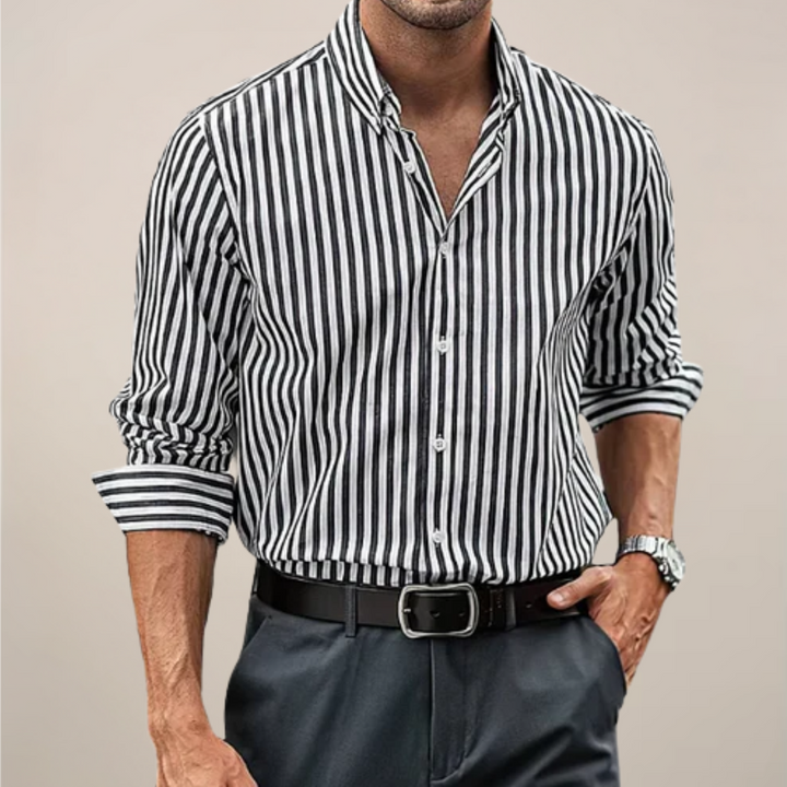 Leandro Classic Striped Long Sleeve Shirt