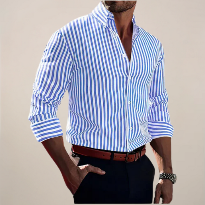 Leandro Classic Striped Long Sleeve Shirt