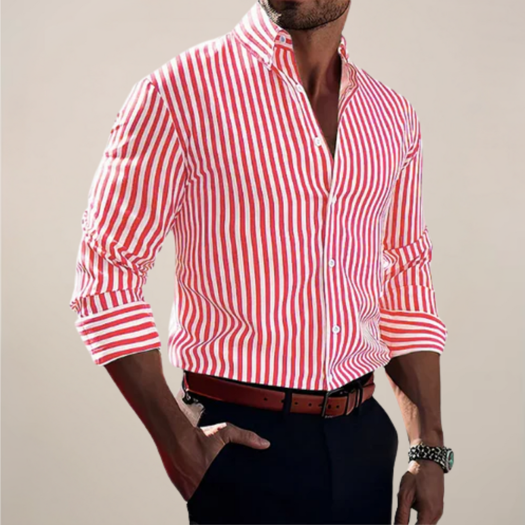 Leandro Classic Striped Long Sleeve Shirt