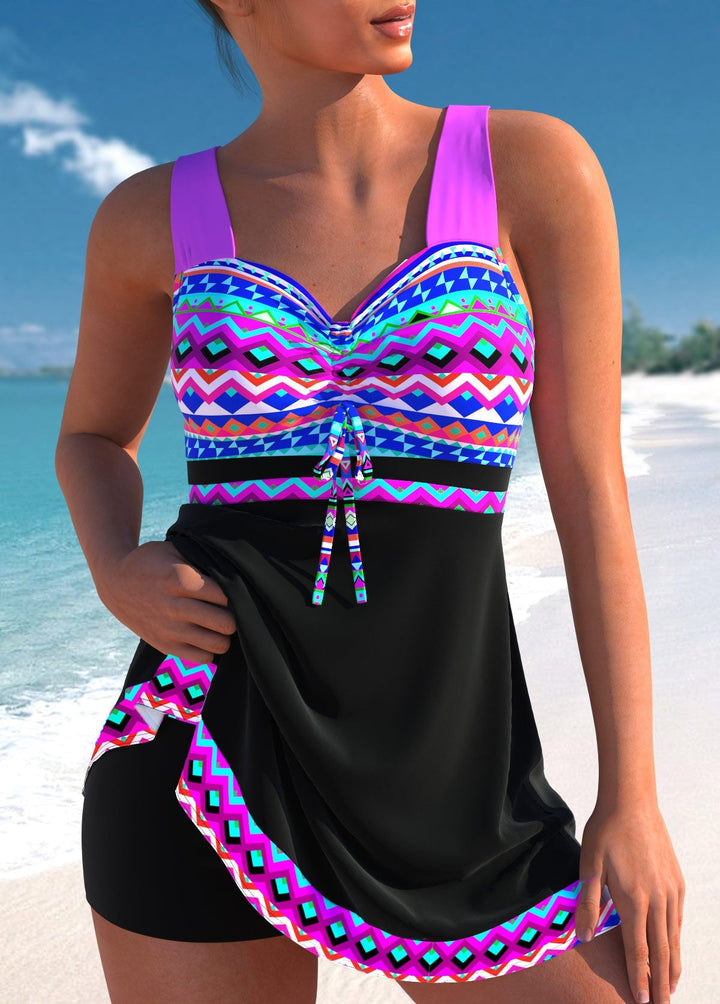 Gladys Patterned Swim Dress Set