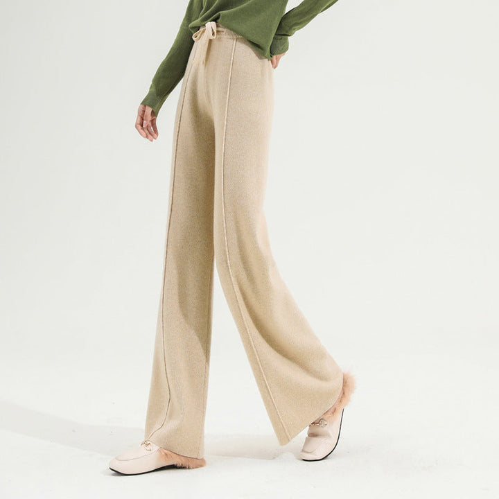 Elysia Merino Wool Wide-Leg Trousers