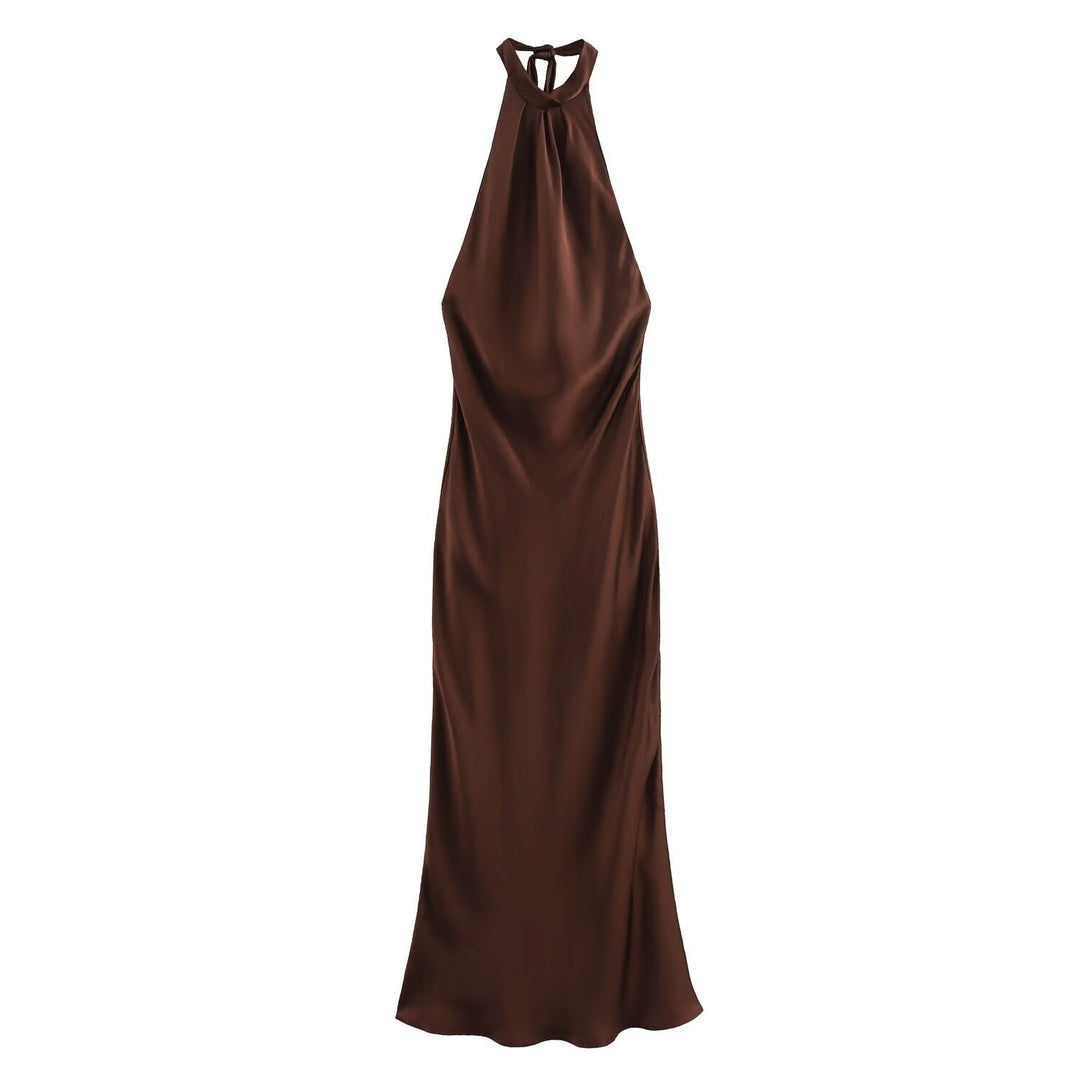 Charlotte Elegant Halter Midi Dress