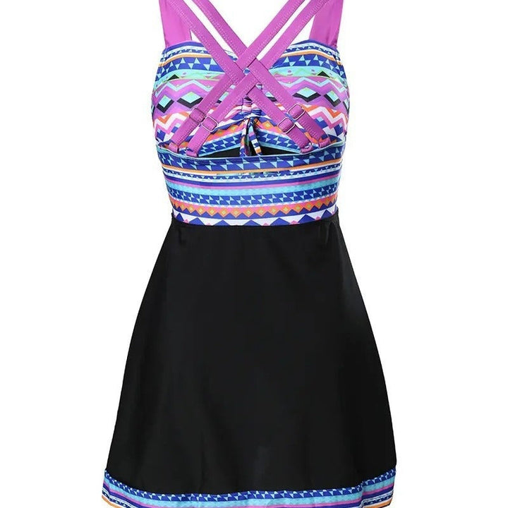 Gladys Patterned Swim Dress Set