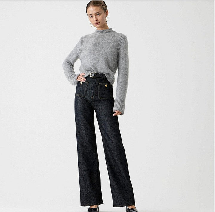 Aurelia Pocket Detail Wide-Leg Jeans