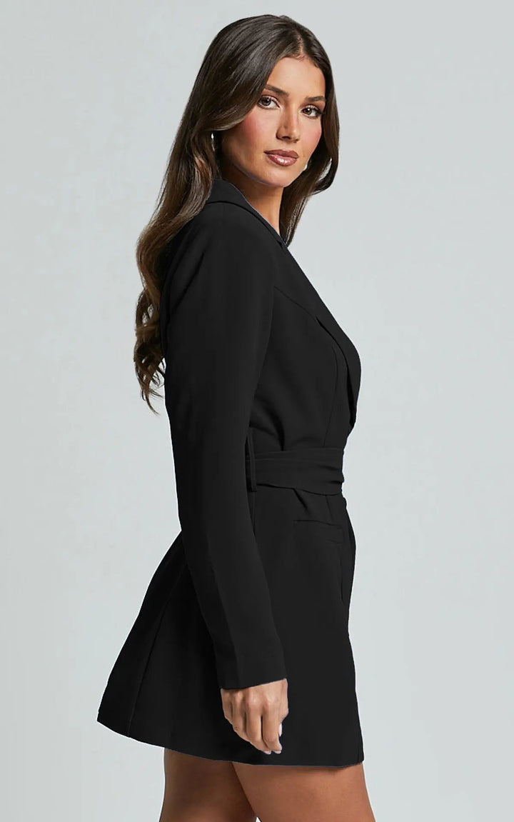 Arielle Belted Blazer Mini Dress