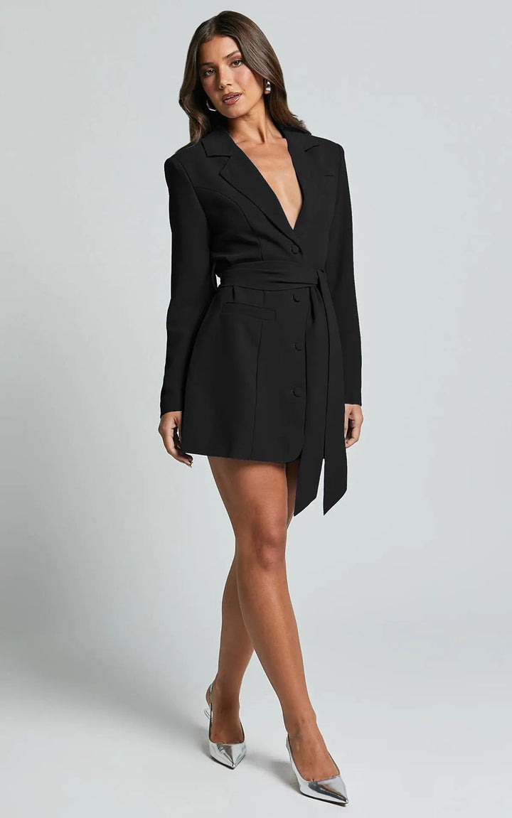 Arielle Belted Blazer Mini Dress