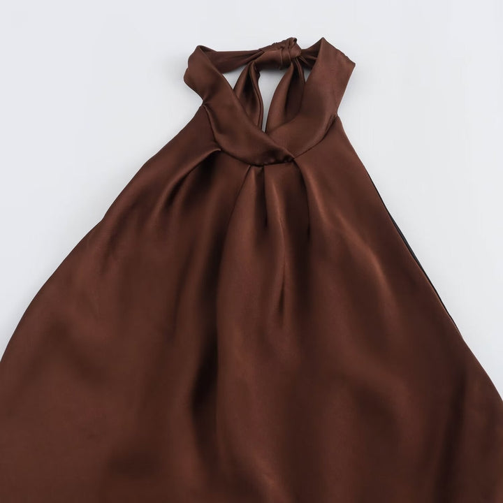 Charlotte Elegant Halter Midi Dress