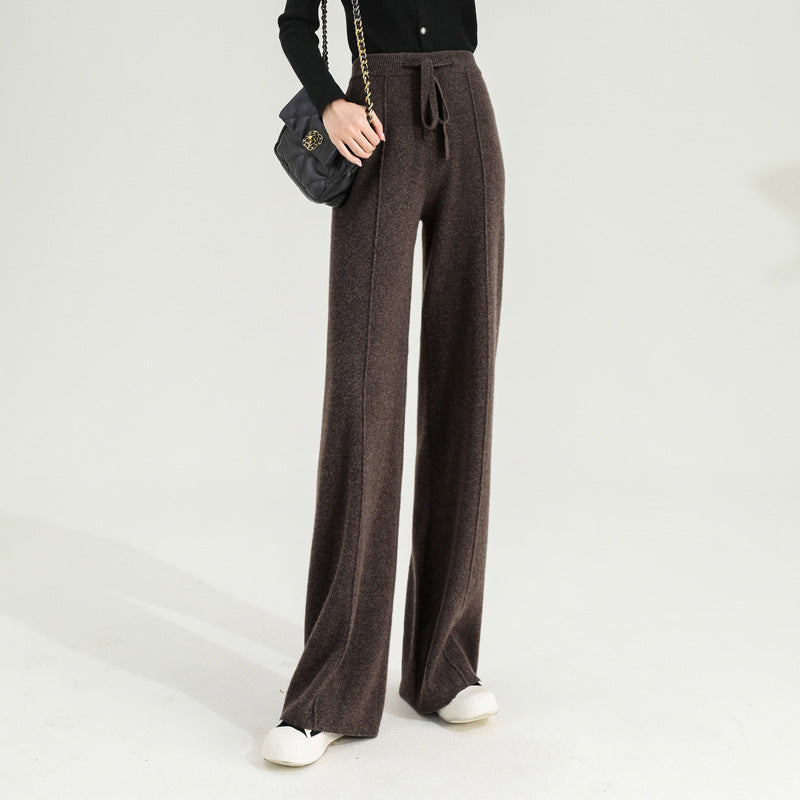 Elysia Merino Wool Wide-Leg Trousers