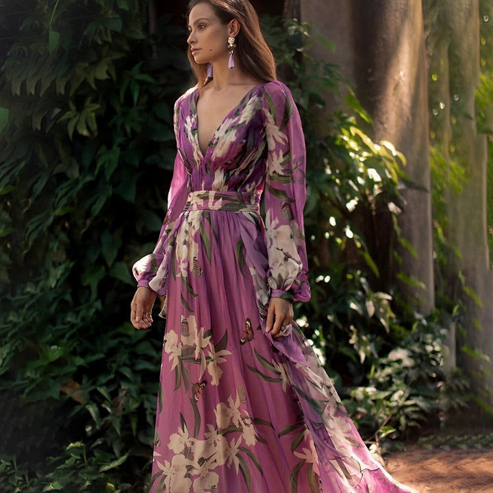 Rachel Floral Chiffon Dress