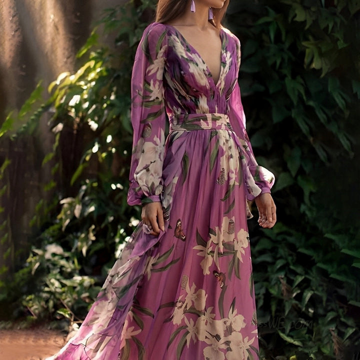 Rachel Floral Chiffon Dress