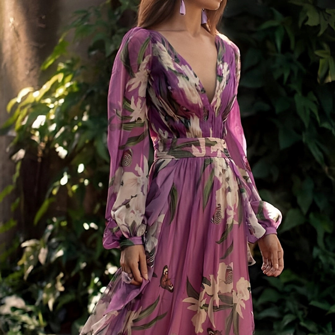 Rachel Floral Chiffon Dress