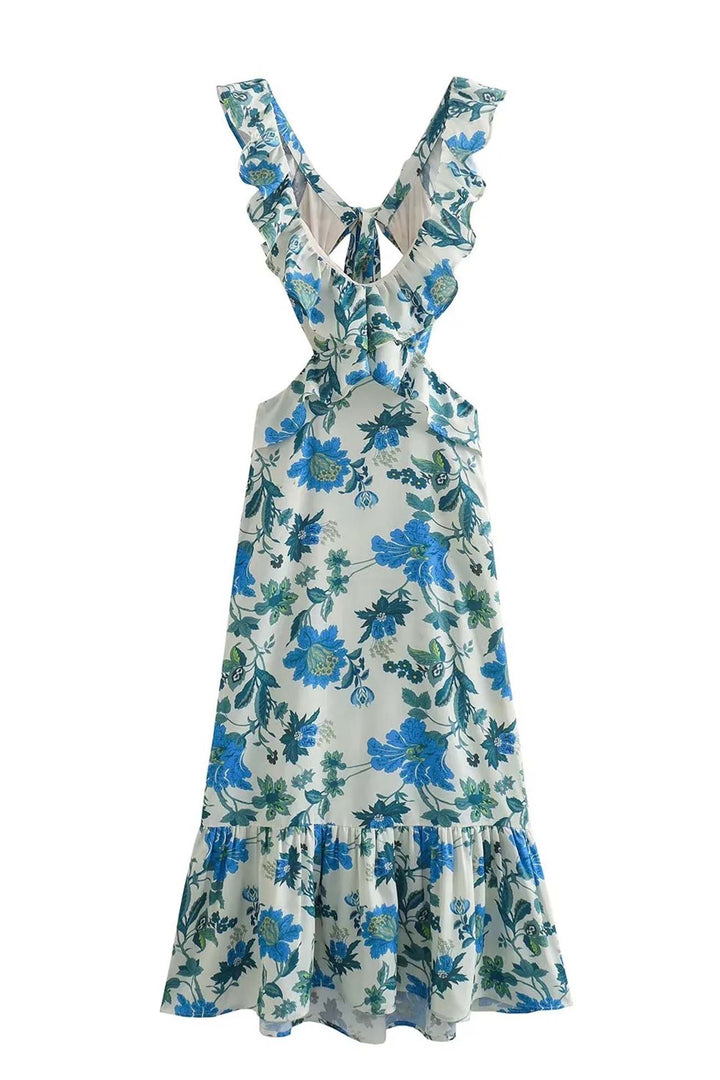 Amara Ruffle Strap Summer Maxi Dress