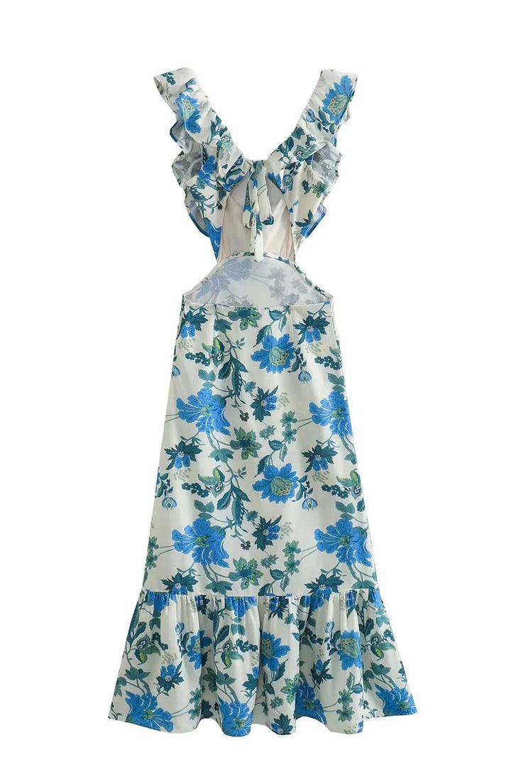 Amara Ruffle Strap Summer Maxi Dress