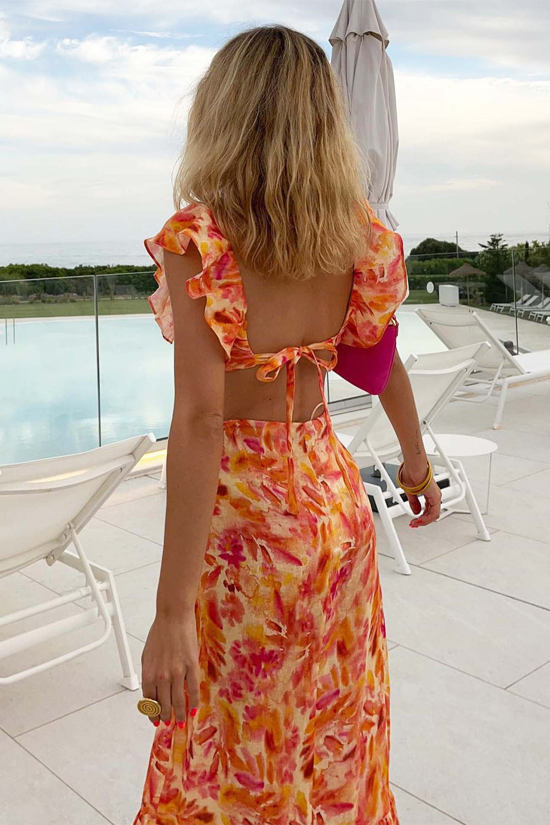 Amara Ruffle Strap Summer Maxi Dress