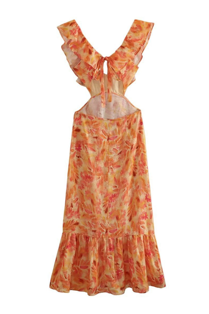 Amara Ruffle Strap Summer Maxi Dress