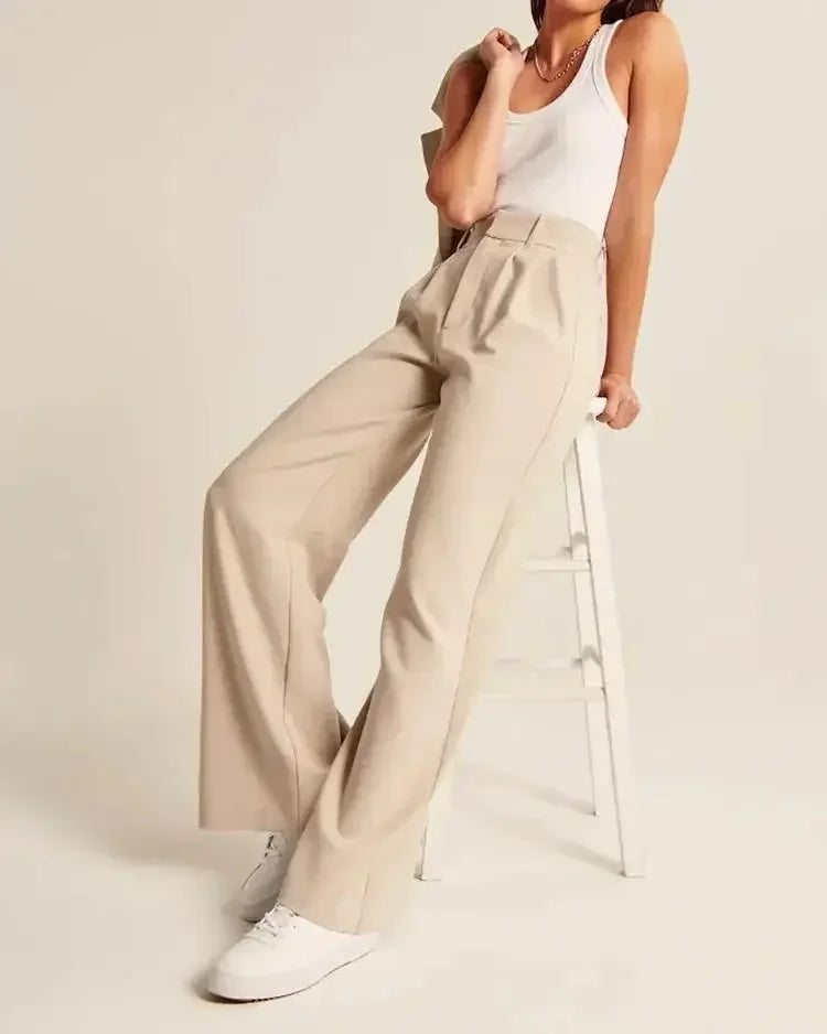 Alessia Tailored Wide-Leg Trousers