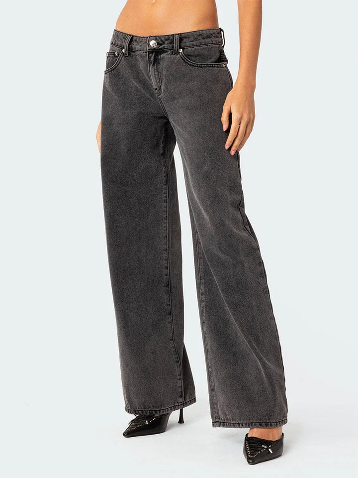 Delphine Straight-Leg Denim Jeans