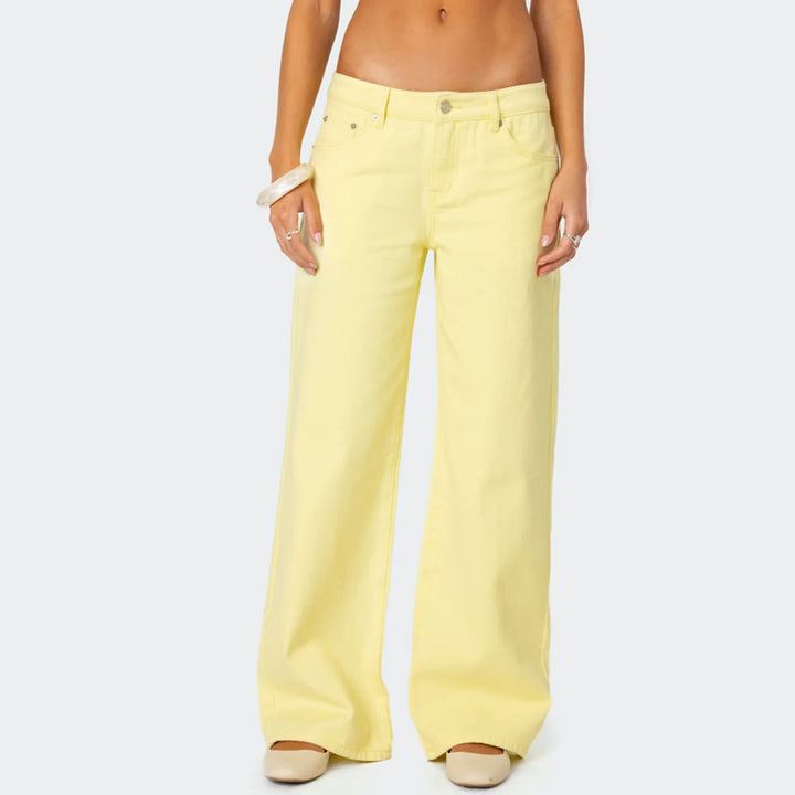 Delphine Straight-Leg Denim Jeans