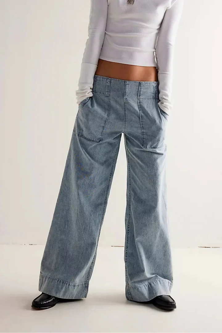 Solène Wide-Leg Denim Jeans