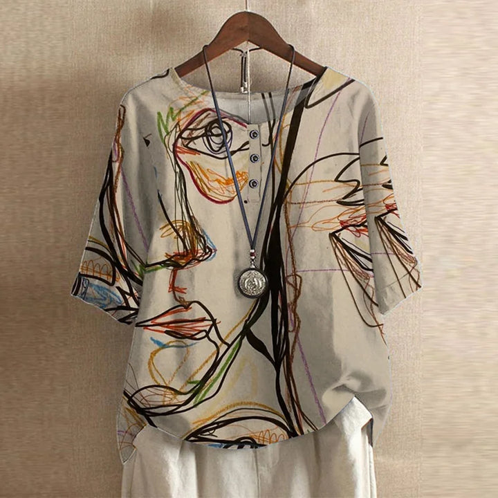 Anya Retro Floral Blouse