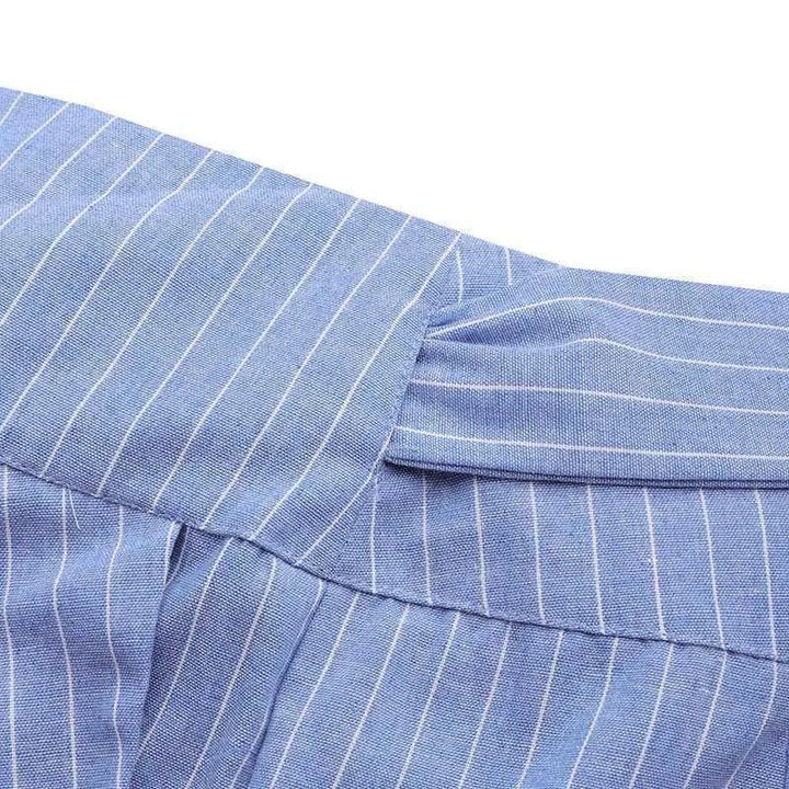 Elara Pinstripe Wrap Cotton Pants