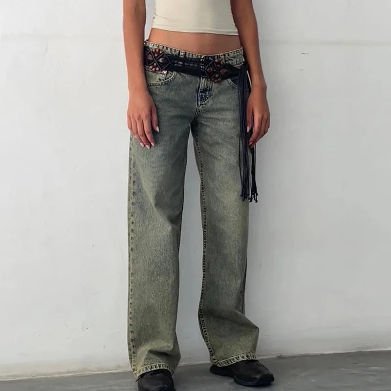 Miley Low-Waist Wide-Leg Jeans