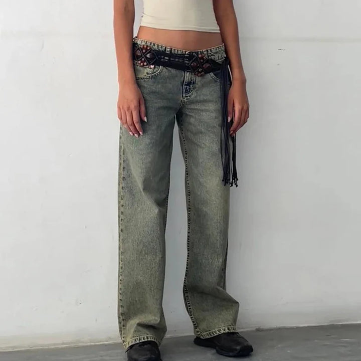 Miley Low-Waist Wide-Leg Jeans