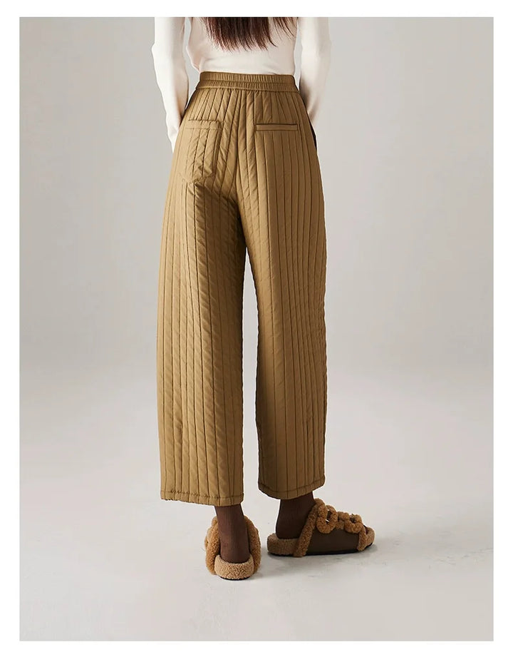 Daria Quilted Wide-Leg Pants