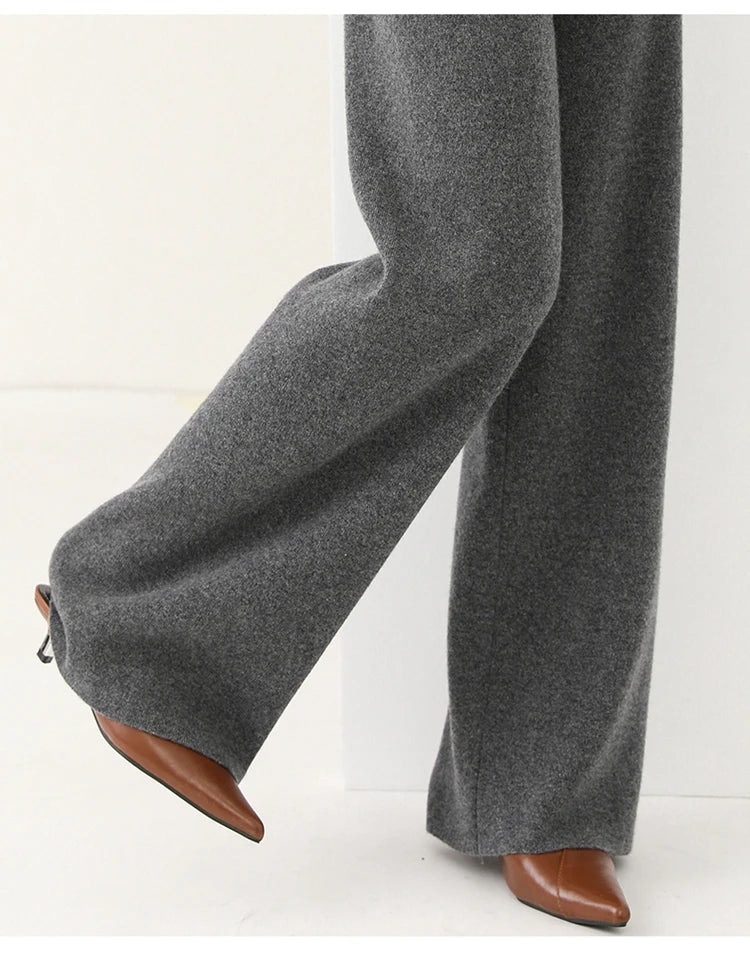 Mireya Merino Wide-Leg Lounge Pants