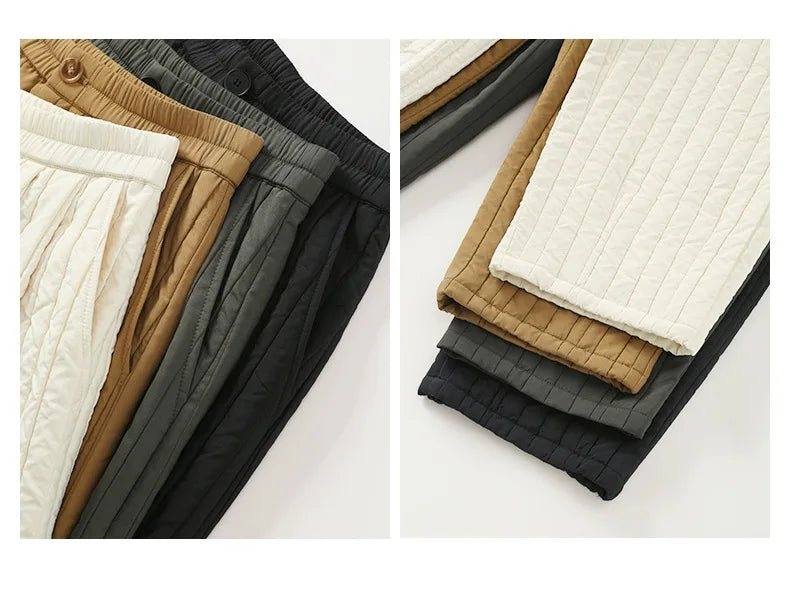 Daria Quilted Wide-Leg Pants